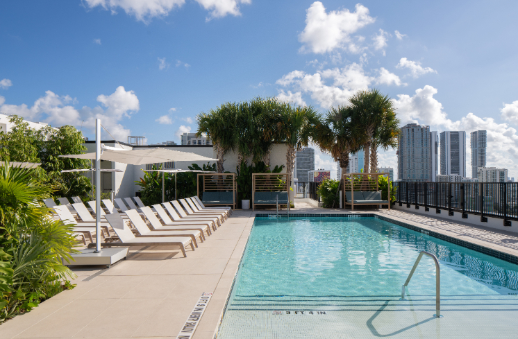 Wynwood Plaza Residences rooftop pool amenity - Miami, FL